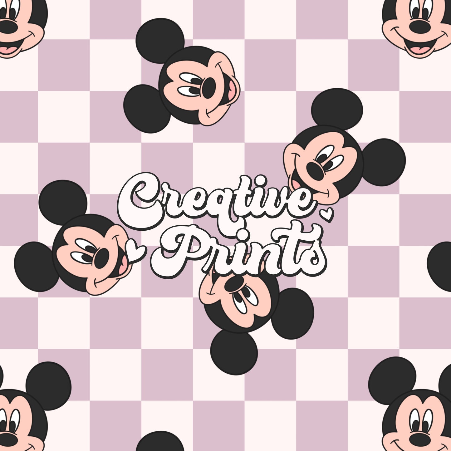 Purple mouse heads checkered seamless file