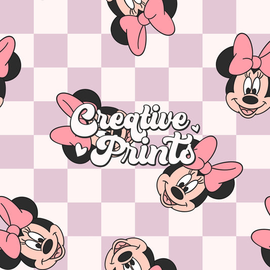 Purple & pink mouse heads seamless file