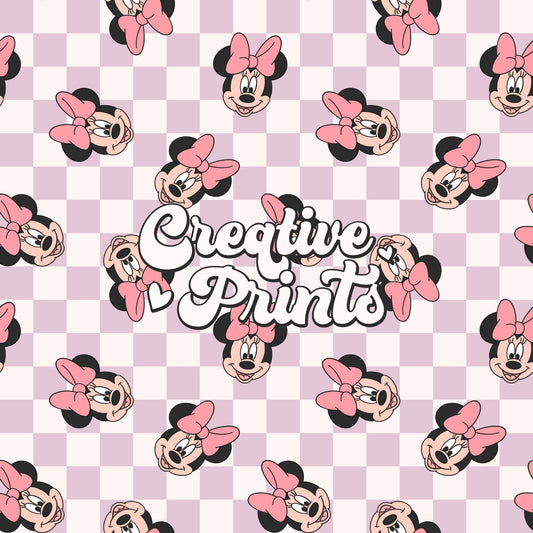 Purple & pink mouse heads seamless file