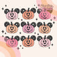 Pink mouse pumpkins sublimation PNG