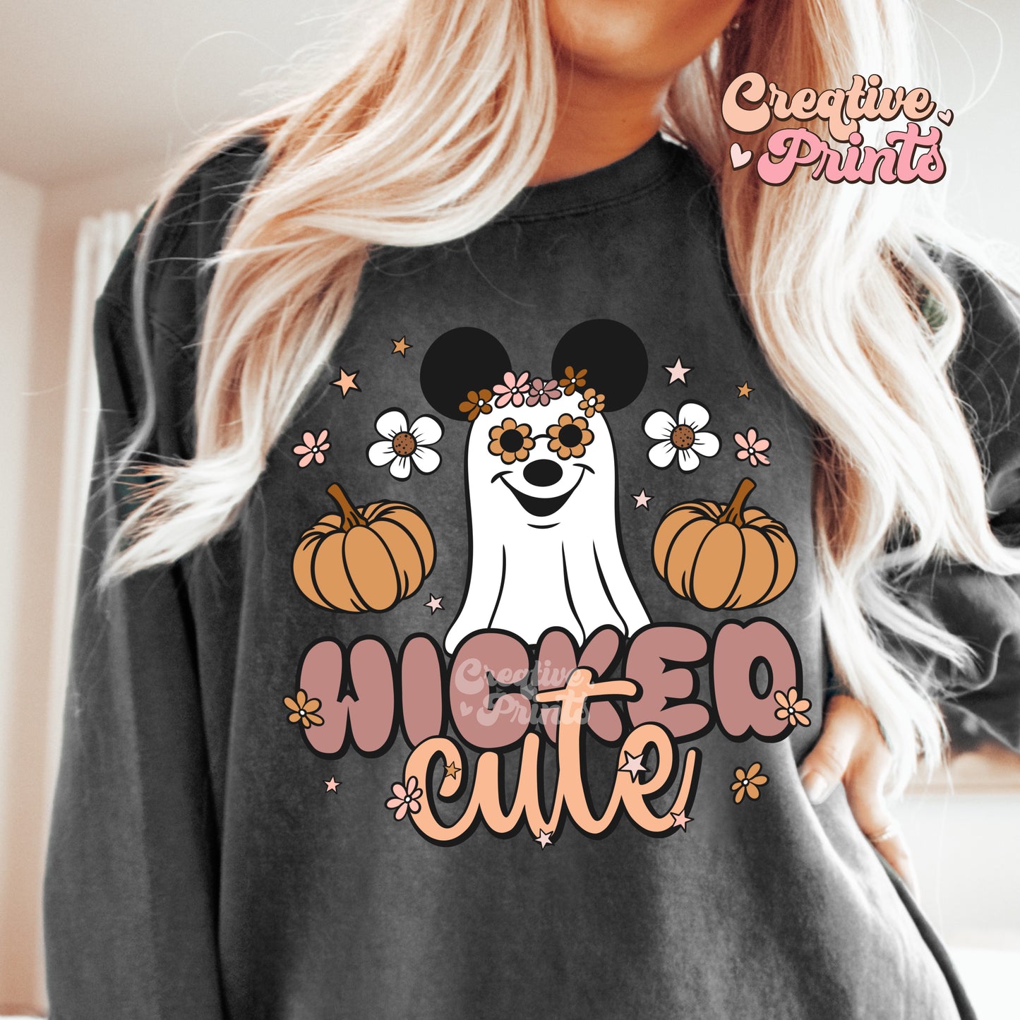 Wicked cute mouse ghost sublimation PNG