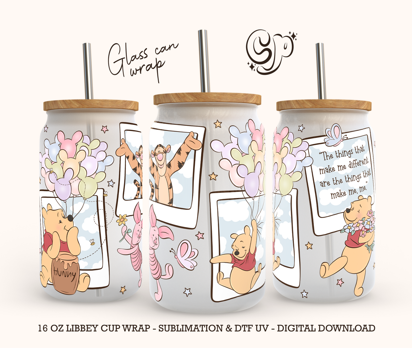 Pooh & Friends Cup Wrap 16oz