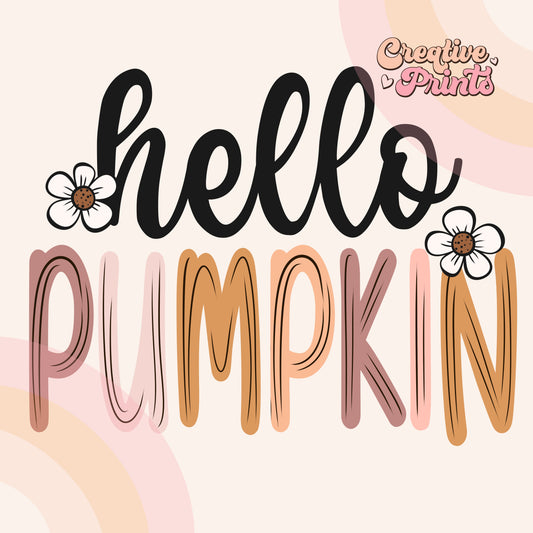 Hello pumpkin PNG - Freebie!