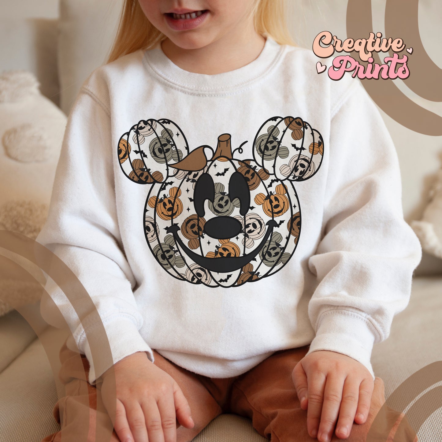 Cute mouse pumpkin sublimation PNG