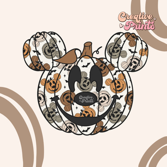 Cute mouse pumpkin sublimation PNG