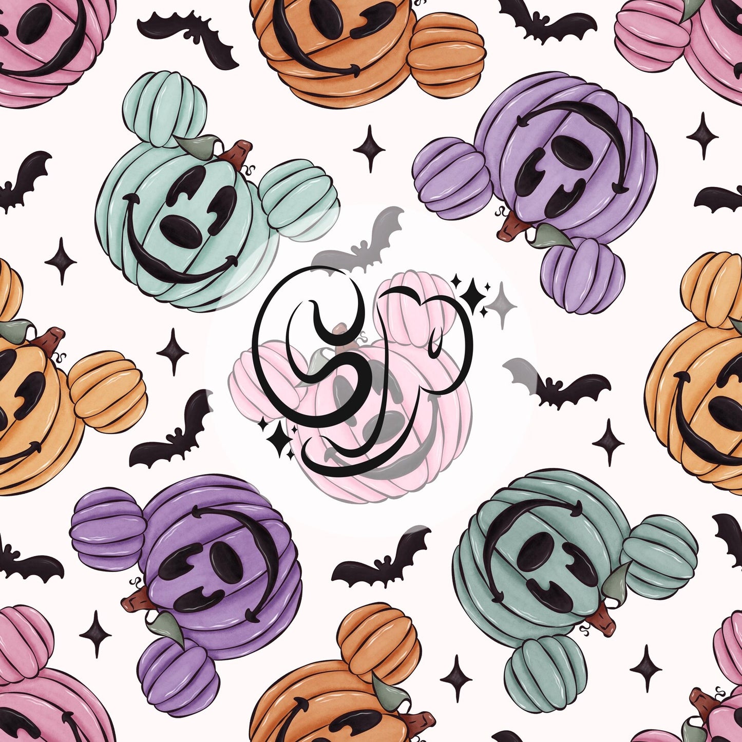 Spooky Mouse Pumpkins Seamless file