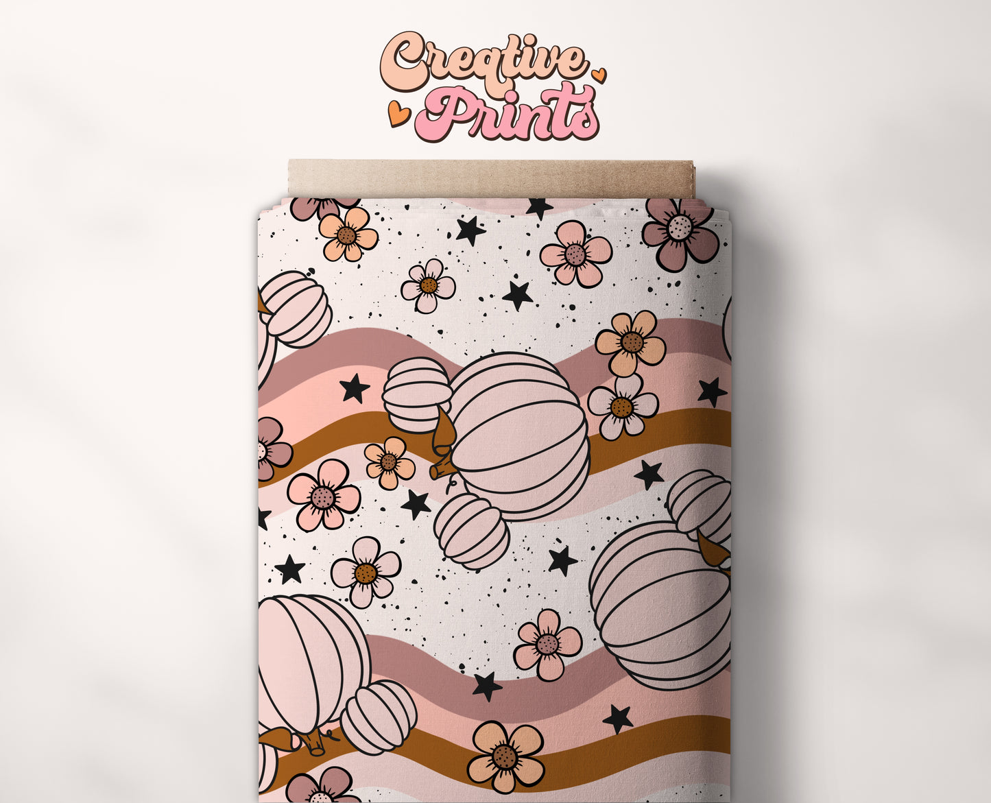 Boho floral mouse pumpkins seamless file