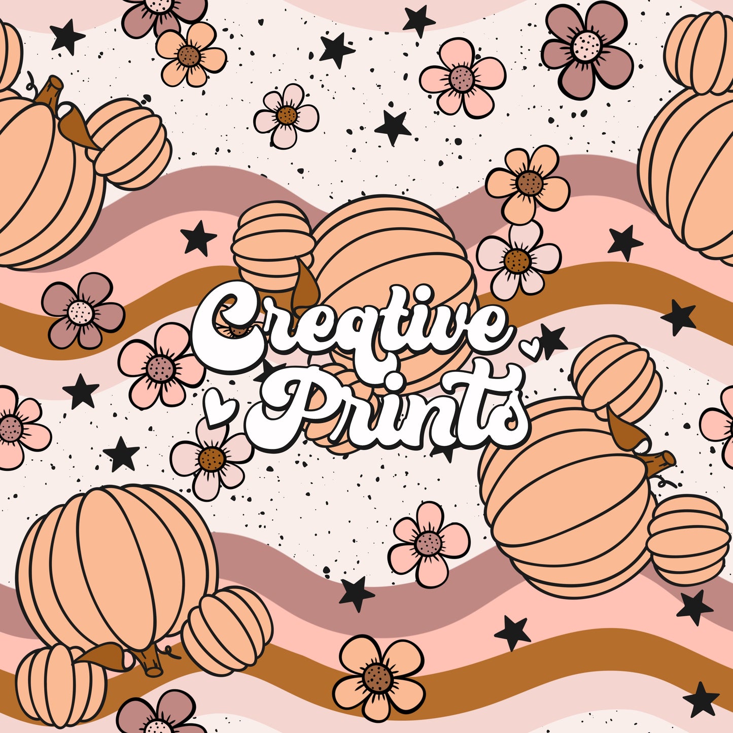 Fall floral mouse pumpkins seamless file