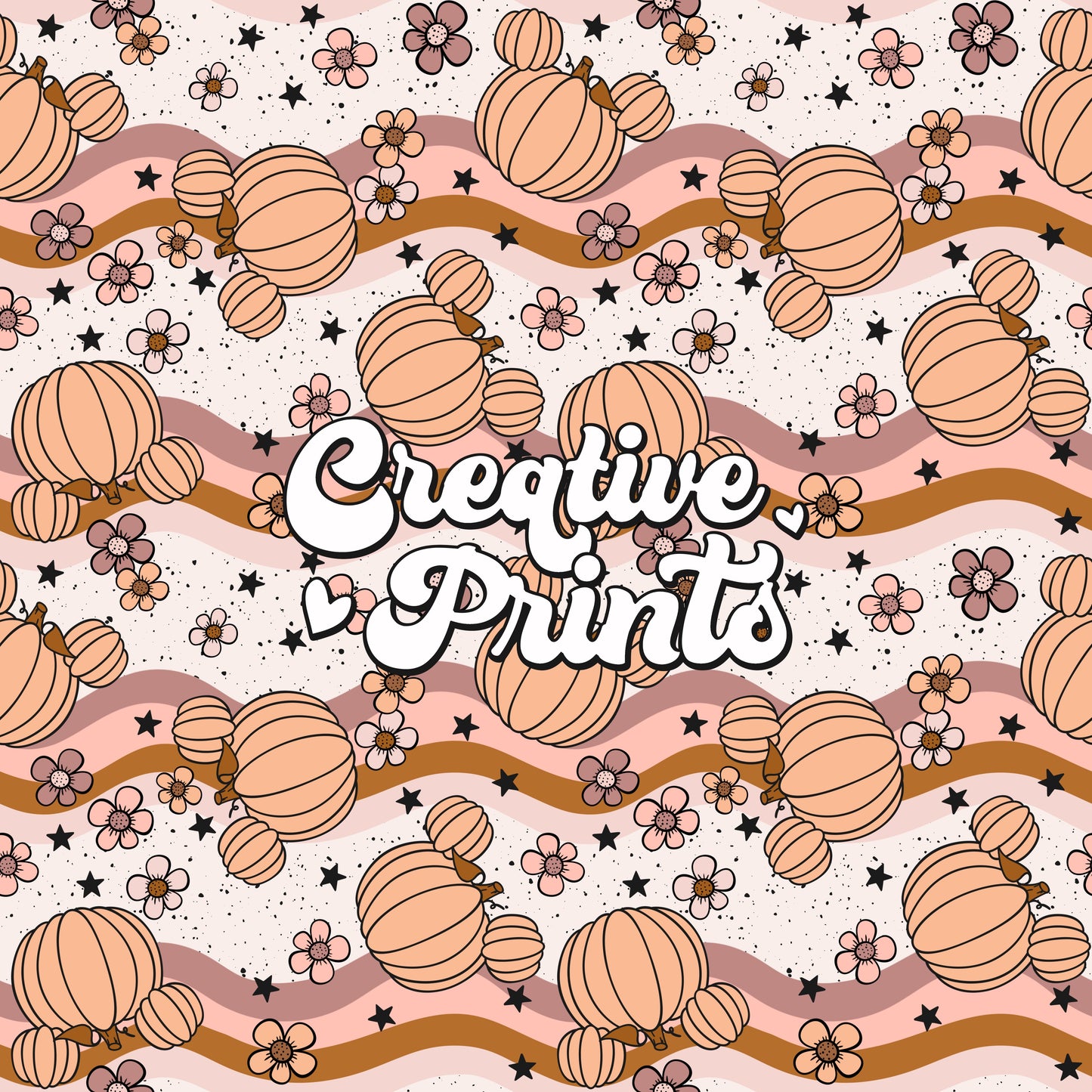 Fall floral mouse pumpkins seamless file