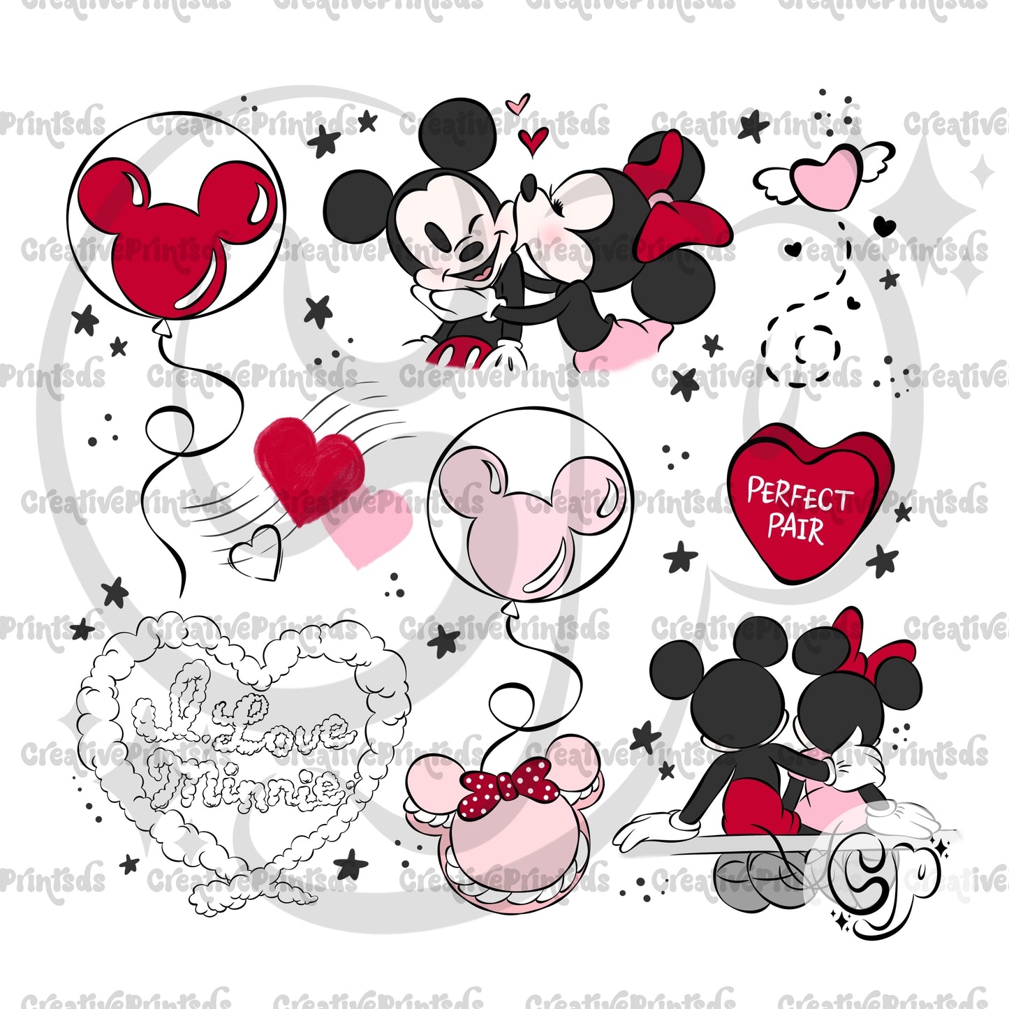 Vday Magical Mouse Doodles PNG (2)