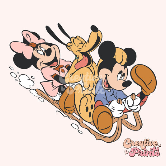 Sleigh mouse & friends PNG file