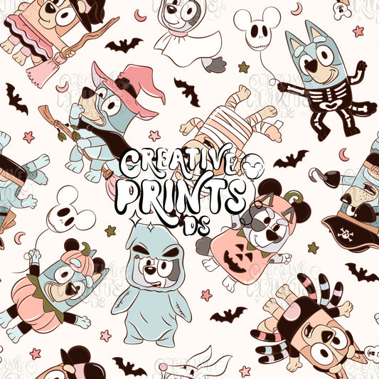 Blue Dog & Friends Halloween Seamless file