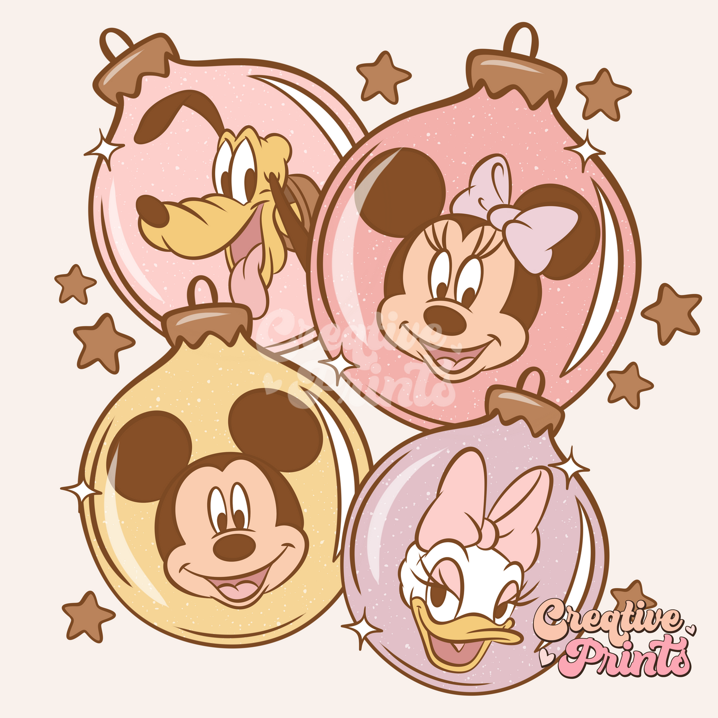 Mouse & Friends ornaments PNG file