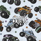 Monster Trucks Seamless file V2 - Blue