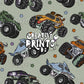 Monster Trucks Seamless file V2 - Green