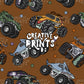 Monster Trucks Seamless file V2 - Brown