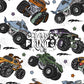 Monster Trucks Seamless file V1 - White