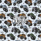 Monster Trucks Seamless file V1 - Blue