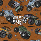 Monster Trucks Seamless file V1 - Brown