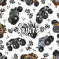 Monster Trucks Seamless file V3 - White