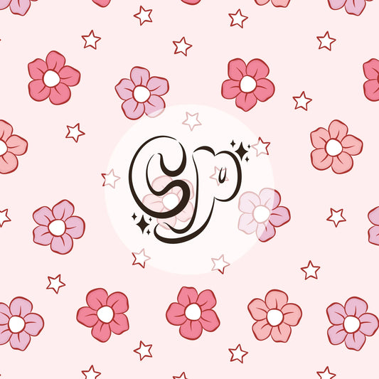 Pink Floral Daisies Seamless file