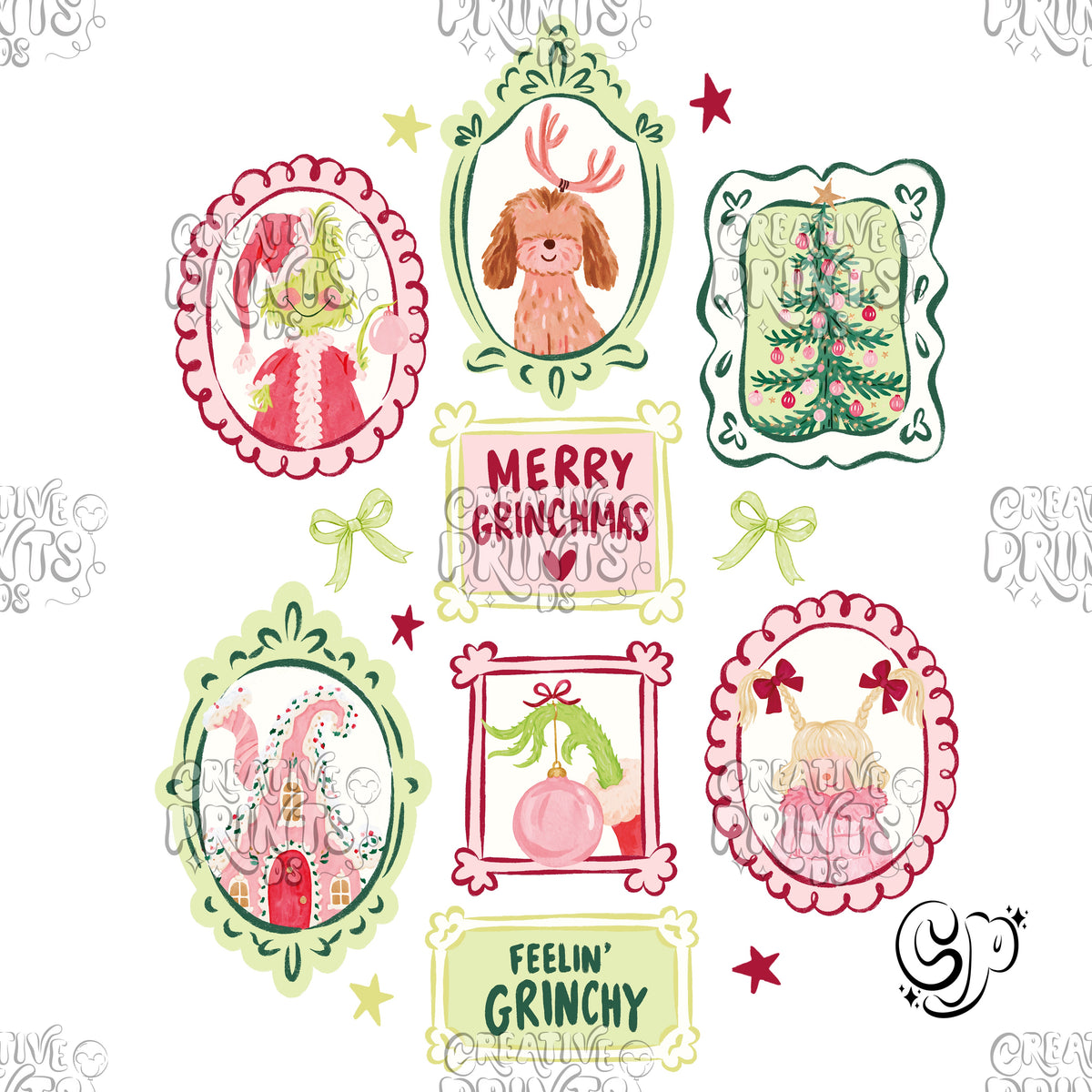 Merry Grinchmas Frames Christmas PNG