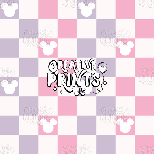 Mouse ears checkered seamless file
