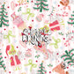 Pastel Pink Stripes Grinchy Christmas Seamless Pattern
