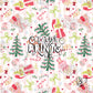 Pastel Pink Stripes Grinchy Christmas Seamless Pattern