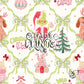 Lime Green Bow Trellis Grinchy Christmas Seamless Pattern