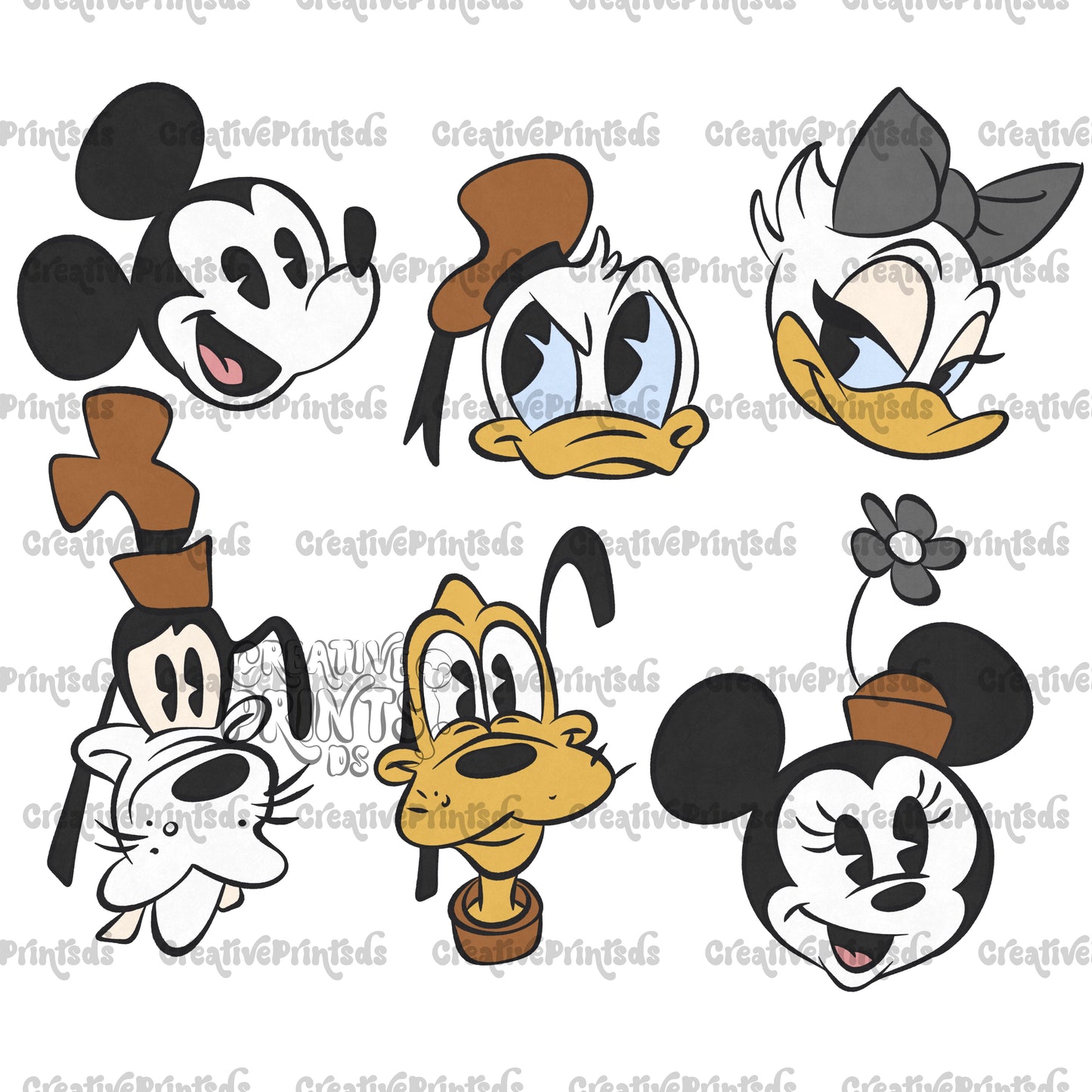 Vintage Mouse & Friends PNG