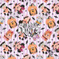 Purple Stripe Halloween Mouse Friends Seamless Pattern