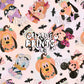 Multicolor Pastel Halloween Mouse Friends Seamless Pattern