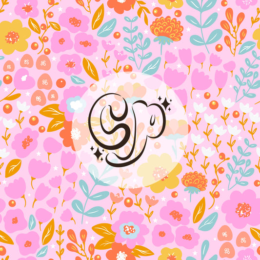 Bright Summer Floral Seamless pattern