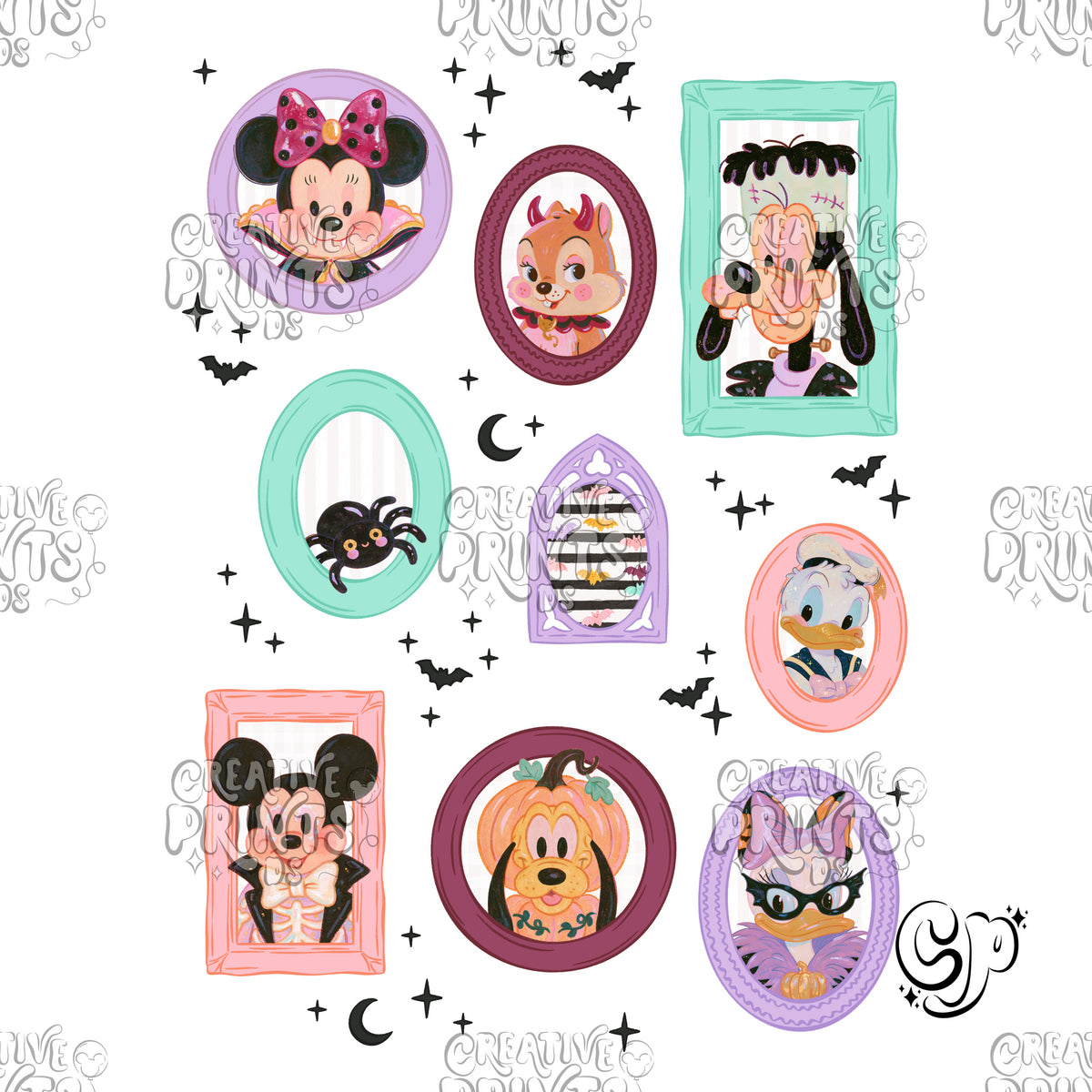 Halloween Frames Mouse Friends PNG