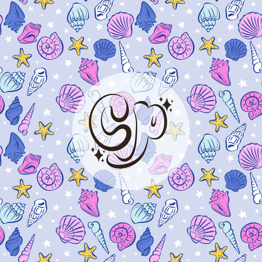 Seashells Seamless pattern