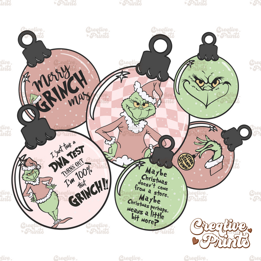 Mean one ornaments PNG - pink