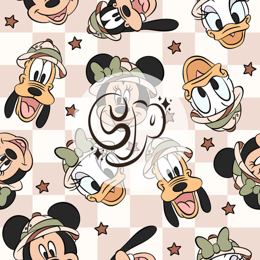 Animal Kingdom Mouse Friends Seamless file | Checkered