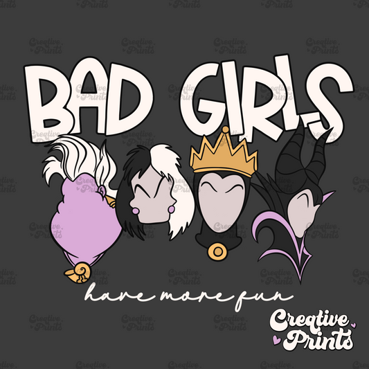 Bad Girls Villains PNG - White