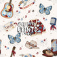Music Star Pop Country Seamless Pattern