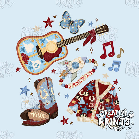Music Star Pop Country Sublimation Design Png