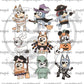 Blue Dog & Friends Halloween PNG