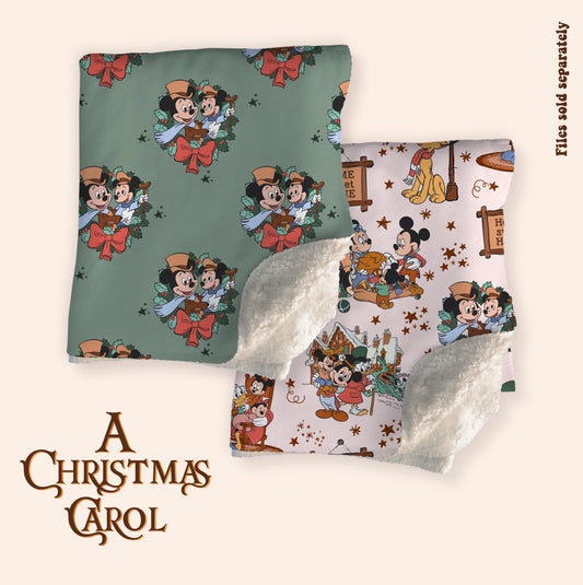 Mouse Wreath Christmas Carol Seamless file