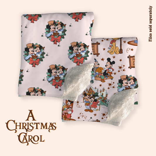 Mouse Wreath Christmas Carol Seamless file