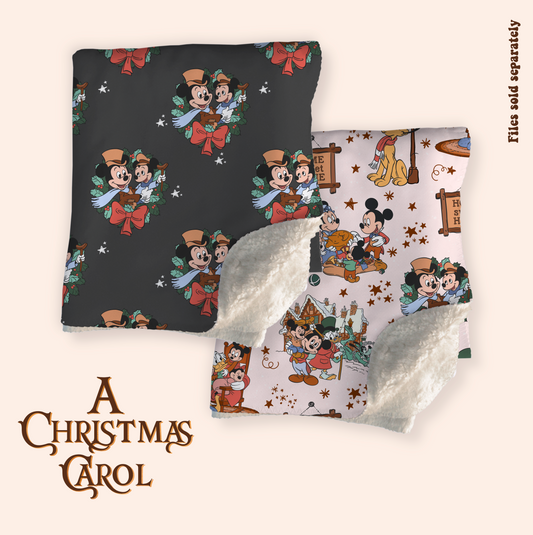 Mouse Wreath Christmas Carol Seamless file