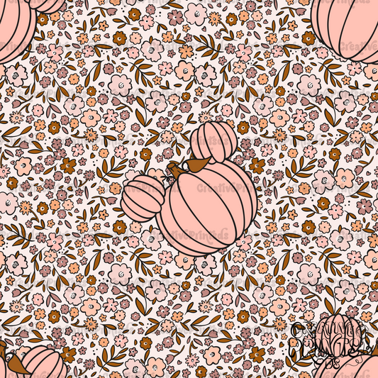 Floral mouse pumpkins seamless file