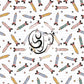 Magic pencils seamless pattern ( 2 files )