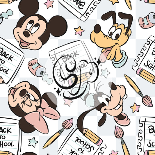 Mouse & Friends Back to School Seamless file