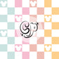 Mouse ears Checkered Seamless file