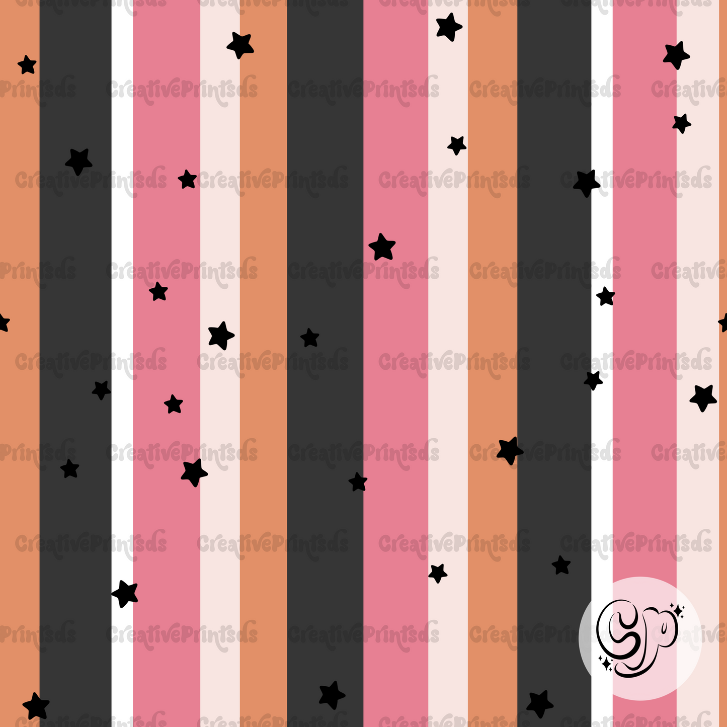 Coord Stripes With Stars Seamless file